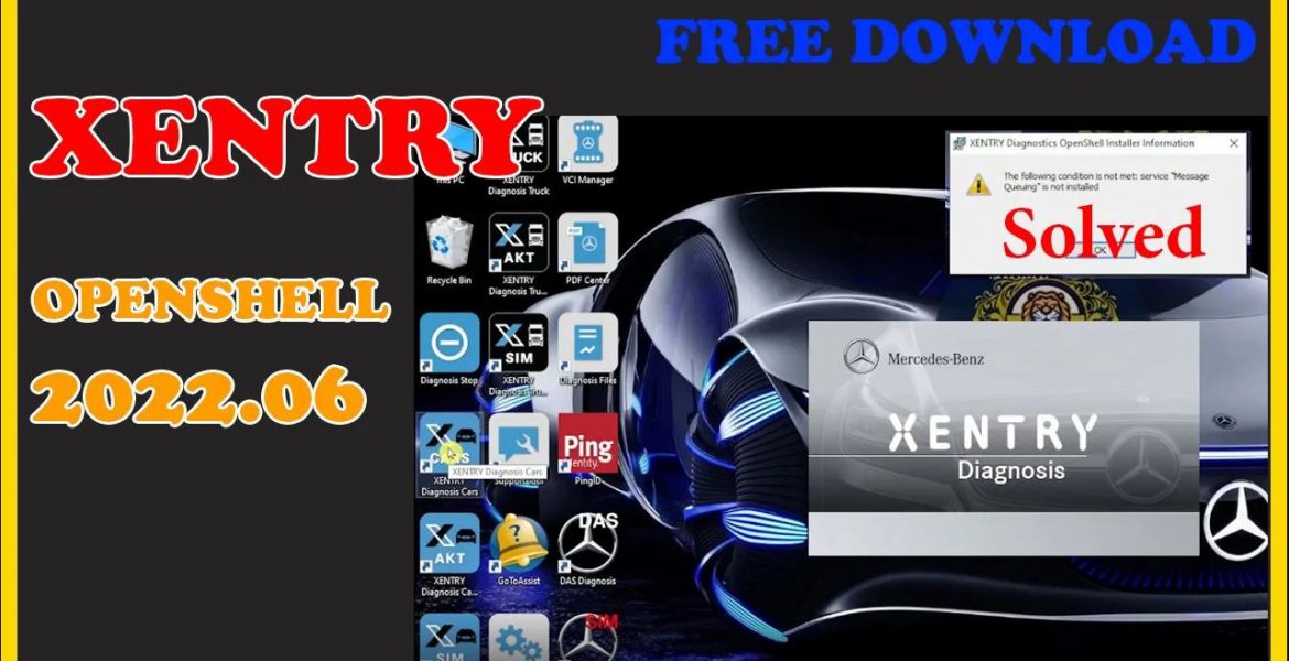 How To Install Xentry Openshell XDOS 2022.06 C4 C5 C6 Mercedes Diagnostic hinh nen