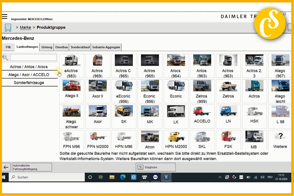 Xentry Daimler Truck Diagnostic 10.2024 for SDConnect C4 (4)