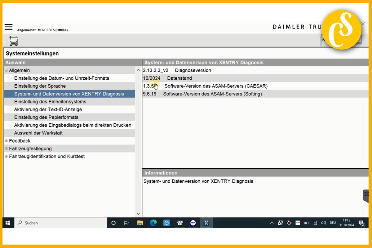 Xentry Daimler Truck Diagnostic 10.2024 for SDConnect C4 (5)